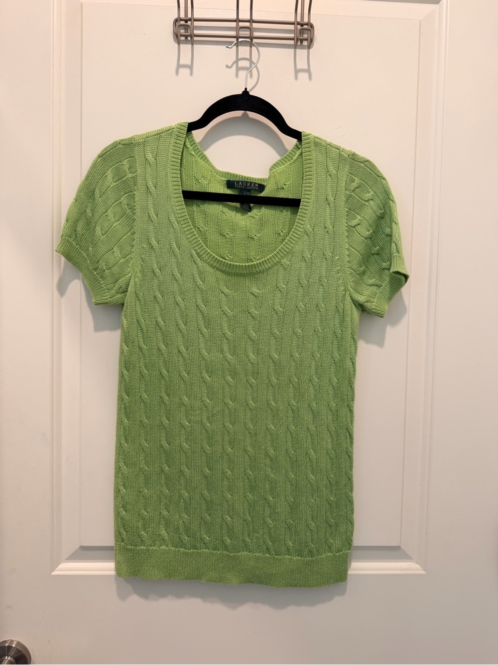 Lauren Ralph Lauren
Women's Green Cable Knit
Short Sleeve Size L